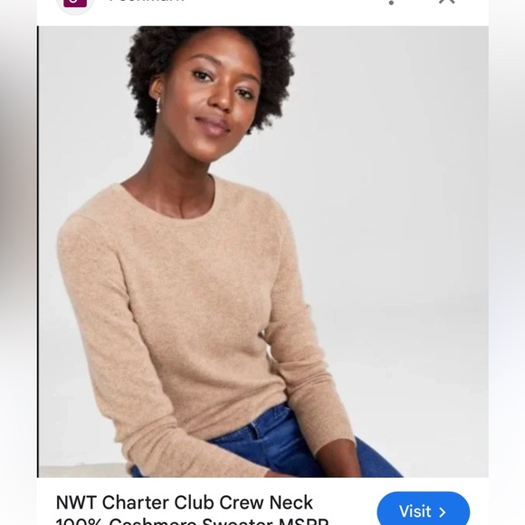 Charter club cashmere gray sweater size small - Picture 5 of 8